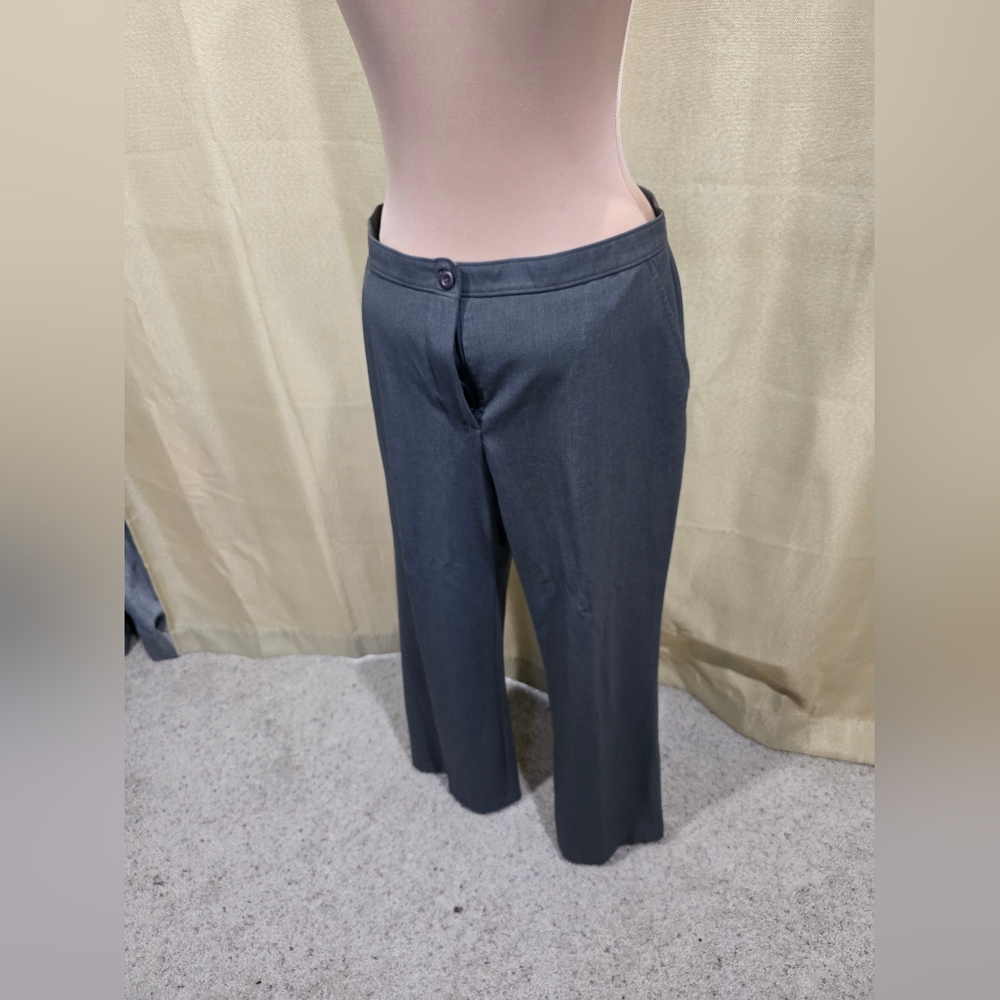 Cathy Essentials Gray Wide-Leg Trousers 16W. 30IN INSEAM